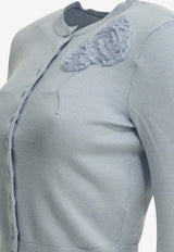 Self-Portrait Floral Embroidered Knit Cardigan Light Blue PF26-068C-BLBLUE_77b785a6-f743-49bd-acf1-877431613c96