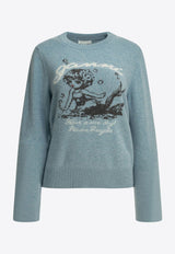 GANNI Intarsia Knit Wool Mermaid Sweater Blue A1150009326_3c051c76-d875-41fc-8d41-7c1333e434d0