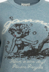 GANNI Intarsia Knit Wool Mermaid Sweater Blue A1150009326_3c051c76-d875-41fc-8d41-7c1333e434d0