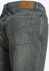 Brunello Cucinelli Straight-Leg Buttoned Jeans Gray M229PO2090C1473_14a09557-89a7-4b36-a3a3-74597bf5b614