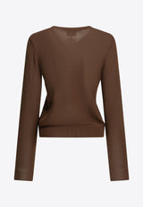 GANNI Argyle Diamond Knit Cardigan Brown A116000905H_b8002cf3-b21d-4b05-96c3-d42c9a6ddb18
