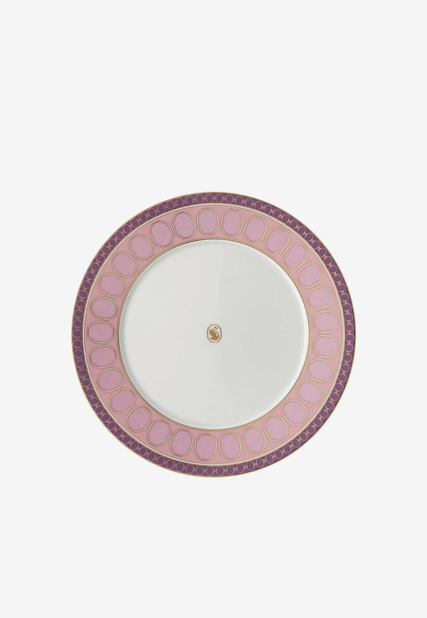 Swarovski Signum Porcelain Breakfast Plate Pink 10470-426350-10223