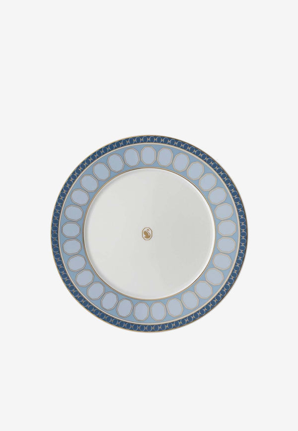 Swarovski Signum Porcelain Breakfast Plate Blue 10470-426351-10223