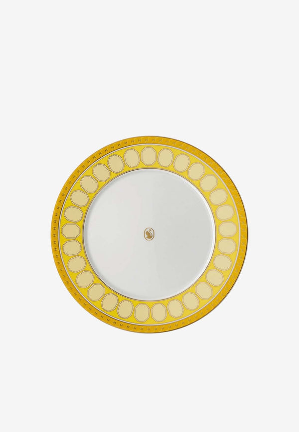 Swarovski Signum Porcelain Breakfast Plate Yellow 10470-426352-10223