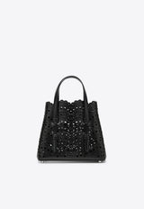 Alaïa Mina 20 Vienne Calfskin Tote Bag Black AA1S06720I251LE/T_ALAIA-999
