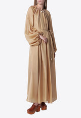 Zimmermann Mahon Silk Habutai Maxi Dress Champagne 7592DSS263SI/T_ZIMM-CH