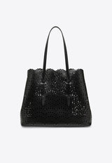 Alaïa Mina 37 Vienne Calfskin Tote Bag Black AA1L6014I251LE/T_ALAIA-999