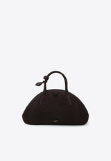 Alaïa Nubuck Leather Purse Top Handle Bag Dark Brown AA1L1009CA214SUE/T_ALAIA-U15