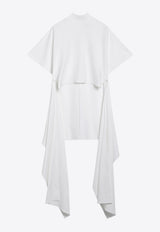 Alaïa Asymmetric Crewneck T-shirt White AA9I0031J095DCO/T_ALAIA-000