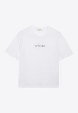 Versace Embellished Logo Slim T-shirt White 10259731A18690/T_VERSA-1W000