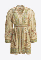 Zimmermann Roselight Flared Mini Dress Beige 0932DSS264SATF_d8d54021-c862-4050-8a9d-b956a0f170e2