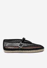 Alaïa Mesh and Patent Leather Espadrilles Black AA3P1002A028NY/T_ALAIA-999