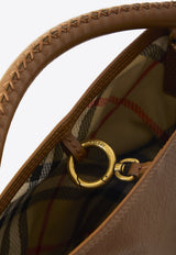 Burberry B Clip Grained Leather Bucket Bag Brown 8123598--B8630