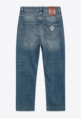 Valentino Double VGold Faded Jeans Blue 9B3DD22NACH/T_VALE-558