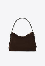 Prada Triangle Logo Suede Leather Shoulder Bag Brown 1BC301LVO2C4S/T_PRADA-F0003