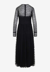 Polka Dots Tulle Midi Dress
