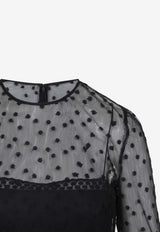 Polka Dots Tulle Midi Dress