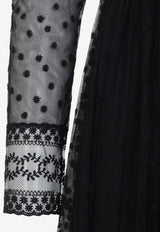 Polka Dots Tulle Midi Dress
