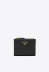 Prada Triangle Logo Saffiano Leather Wallet Black 1ML050QHH/T_PRADA-F0002