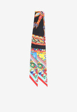 Carretto Print Silk Bandeau Scarf