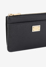 Dauphine Leather Zip Cardholder