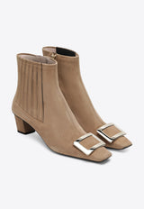 Roger Vivier Belle Vivier 45 Suede Ankle Boots Beige RVW00630330HR0/T_ROGVI-S812