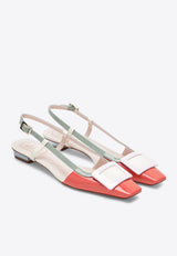 Roger Vivier Belle Vivier Slingback Flats in Patent Leather Multicolor RVW00725601D1P/T_ROGVI-6L91