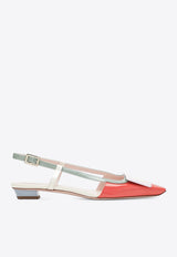 Roger Vivier Belle Vivier Slingback Flats in Patent Leather Multicolor RVW00725601D1P/T_ROGVI-6L91
