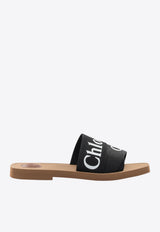 Chloé Woody Flat Sandals Black CHC22U188Z3001_22d8cff2-d425-48cc-9c77-c75e61b592de