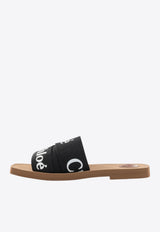 Chloé Woody Flat Sandals Black CHC22U188Z3001_22d8cff2-d425-48cc-9c77-c75e61b592de