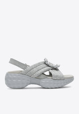 Roger Vivier Viv' Run Crystal Embellished Slingback Sandals Gray RVW66733560VLR/T_ROGVI-191Q