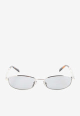 Triangle Logo Oval Sunglasses