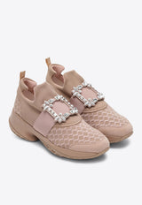 Roger Vivier Viv' Run Crystal-Buckle Sneakers Pink RVW50645830VRA/T_ROGVI-0AHA