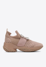 Roger Vivier Viv' Run Crystal-Buckle Sneakers Pink RVW50645830VRA/T_ROGVI-0AHA