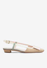 Roger Vivier Belle Vivier Slingback Flats in Suede Multicolor RVW00725601N5W/T_ROGVI-6L95