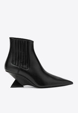 The Attico Cheope 65 Wedge-Heel Ankle Boots Black 261WSH00921LBT019AA/T_ATTIC-100