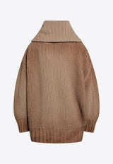 The Attico Camel Wool and Cashmere Knitted Sweater Beige 261WCK00134KWS011SP/T_ATTIC-046