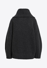 The Attico Camel Wool and Cashmere Knitted Sweater Gray 261WCK00134KWS011AA/T_ATTIC-233