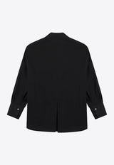 The Attico Long-Sleeved Poplin Logo Shirt Black 261WCH00049CCC052AA/T_ATTIC-100