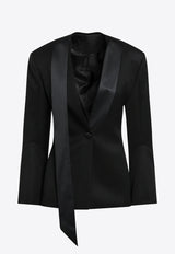 The Attico Virgin Wool Tuxedo Jacket Black 261WCG00097WWW065AA/T_ATTIC-100