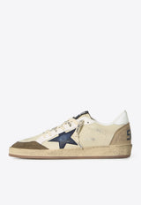 Golden Goose DB Ball Star Low-Top Sneakers with Denim Star Patch Beige GMF00117-F008722-83406