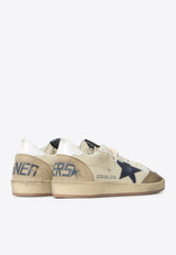 Golden Goose DB Ball Star Low-Top Sneakers with Denim Star Patch Beige GMF00117-F008722-83406