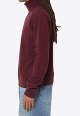 Maison Margiela Wool High-Neck Sweater Burgundy S50HL0071-M13303-211F