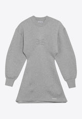 The Attico Mélange Long-Sleeved Mini Dress Gray 261WCA00522JJF003AA/T_ATTIC-183