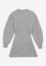 The Attico Mélange Long-Sleeved Mini Dress Gray 261WCA00522JJF003AA/T_ATTIC-183