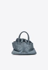 The Attico Mini La Passeggiata Washed Denim Handbag Light Blue 261WAH00063DDD116AA/T_ATTIC-045