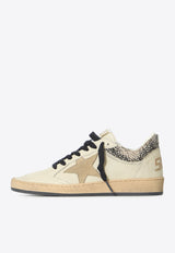 Golden Goose DB Ball Star Low-Top Sneakers with Animal Print Heel White GWF01105-F008700-12521