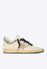 Golden Goose DB Ball Star Low-Top Sneakers with Animal Print Heel White GWF01105-F008700-12521