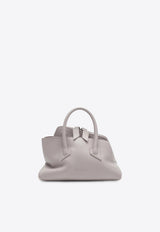 The Attico Mini La Passeggiata Grained Leather Handbag Mauve 260WAH00063LBT117AA/T_ATTIC-864