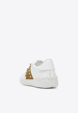 Valentino Untitled Rockstud Low-Top Sneakers White 9W2S0A01ZBV/T_VALE-3DZ